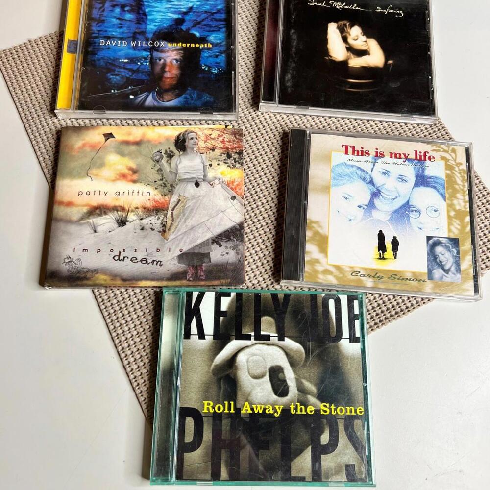 Lot of 5 Folk Pop Rock CDs David Wilcox Patty Griffin Carly Simon Kelly Joe